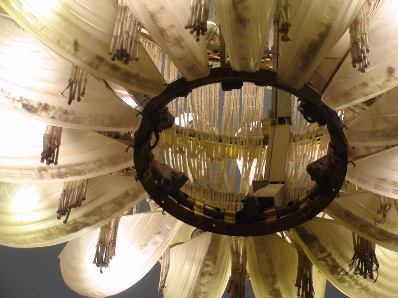 chandelier with glass petals