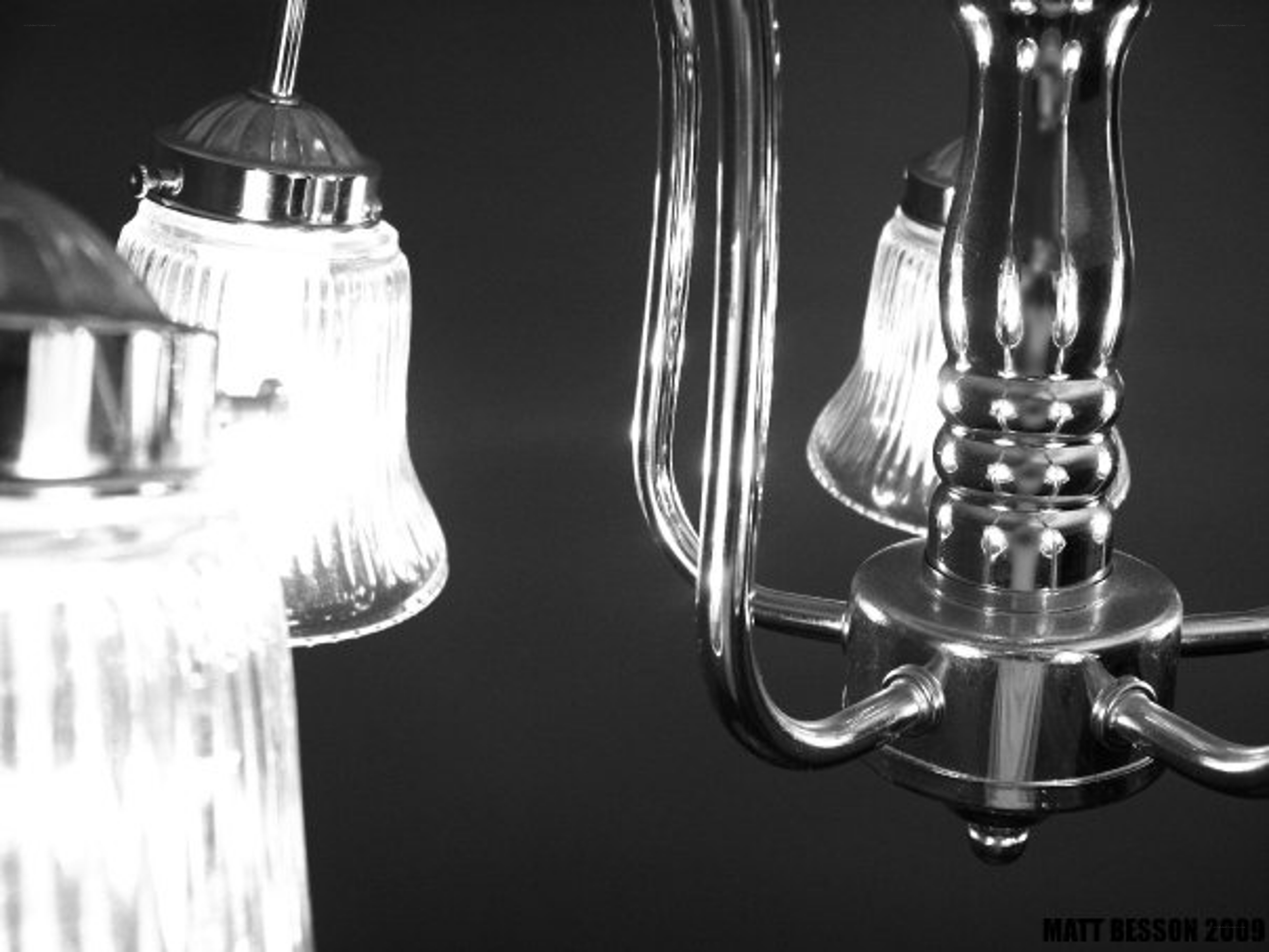 Chandelier with glass shades