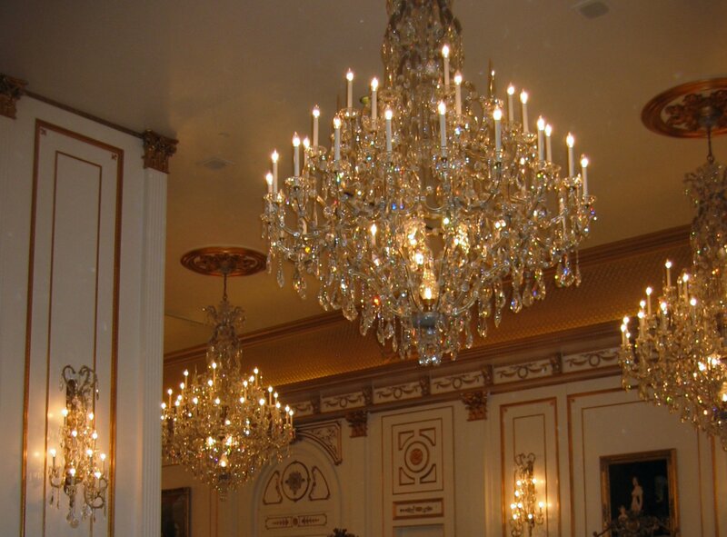 Chandeliers in a Hall