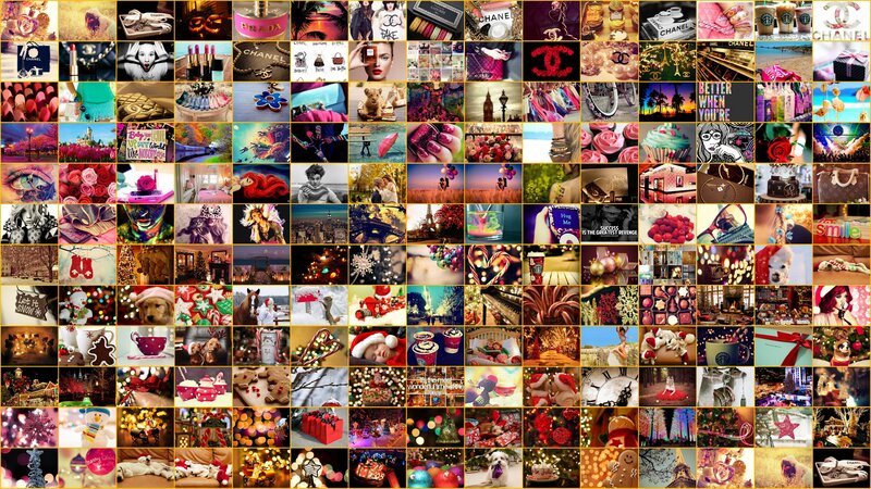 Chanel and holiday collage