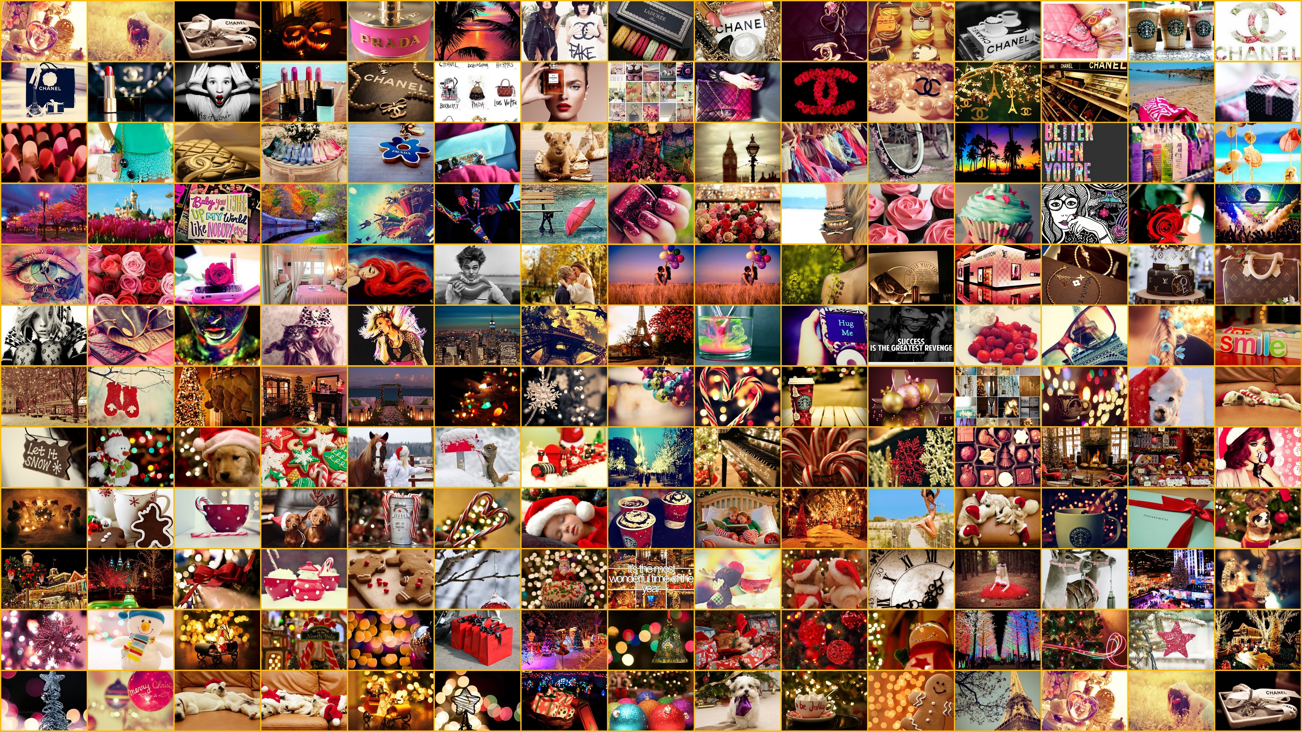 Chanel and holiday collage