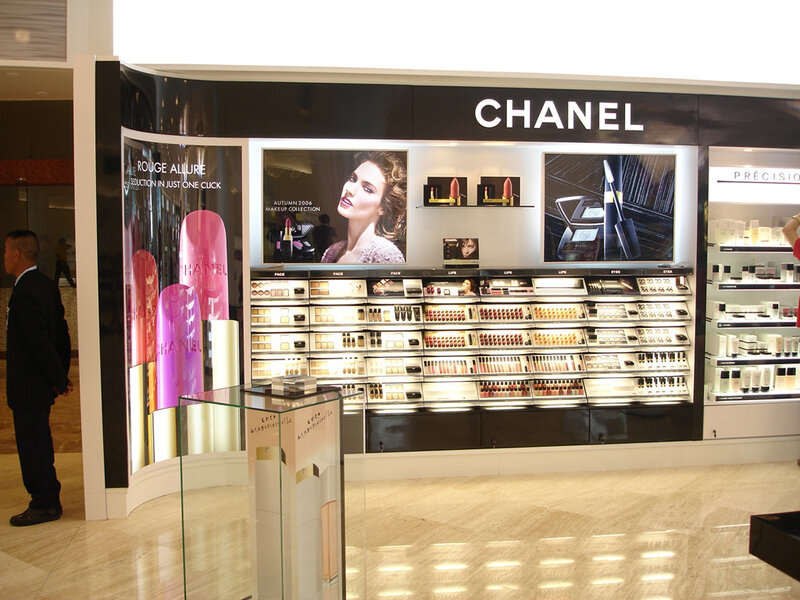 Chanel cosmetics display