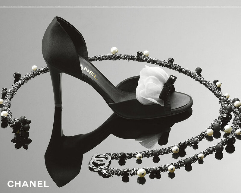 Chanel high-heeled shoe