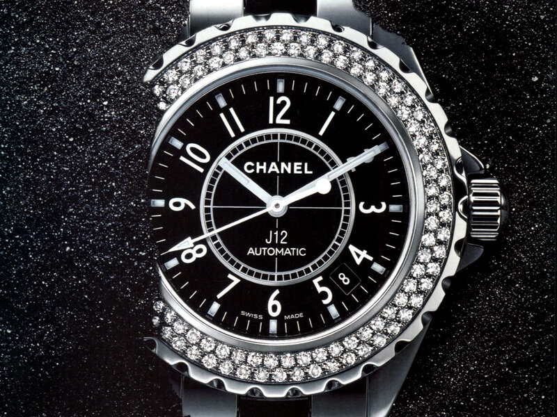 Chanel J12 watch with diamonds