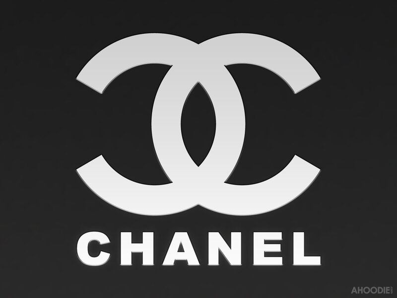 Chanel logo on black background