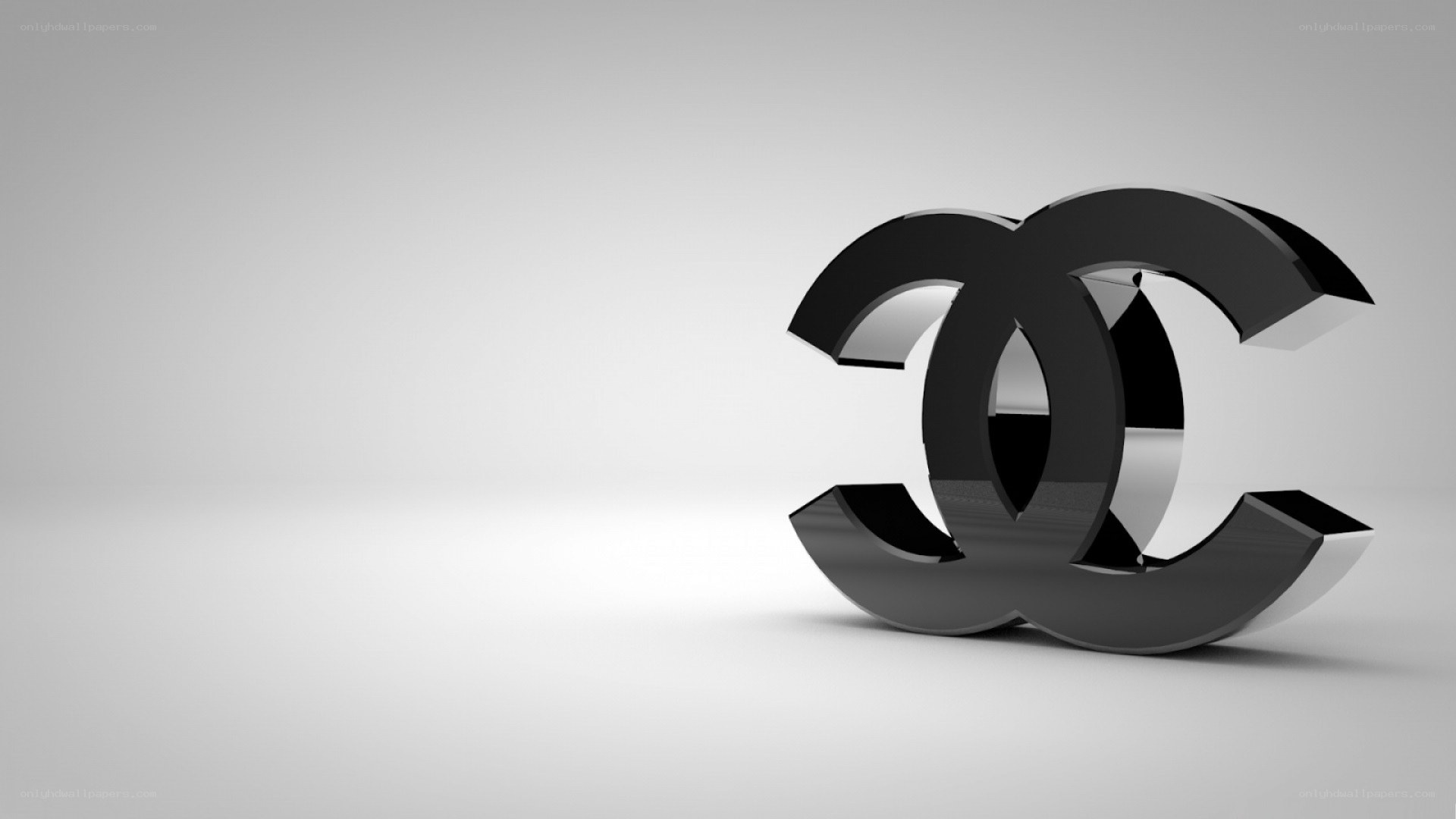Chanel logo on white background