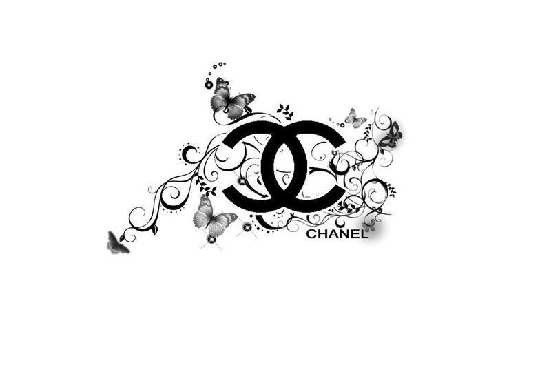 Chanel logo with butterflies