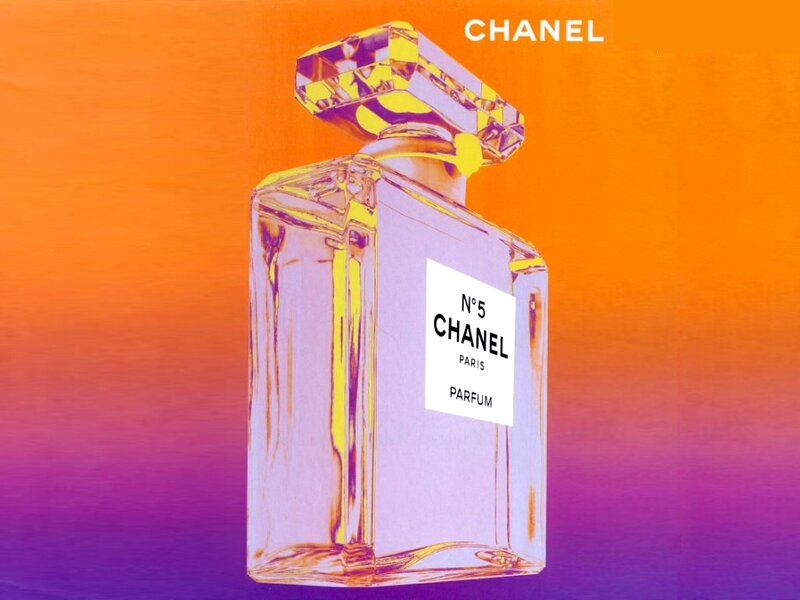 Chanel No. 5 Perfume Bottle — Orange