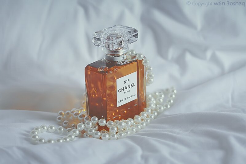 Chanel No. 5 Perfume Bottle — White, Serene