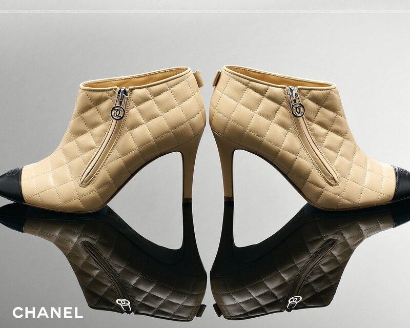 Chanel quilted ankle boots