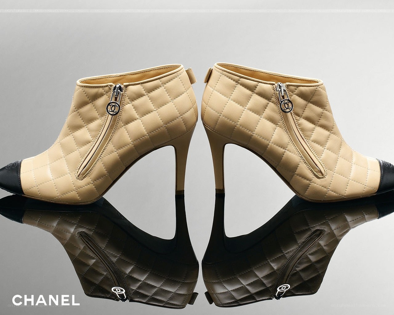 Chanel quilted ankle boots