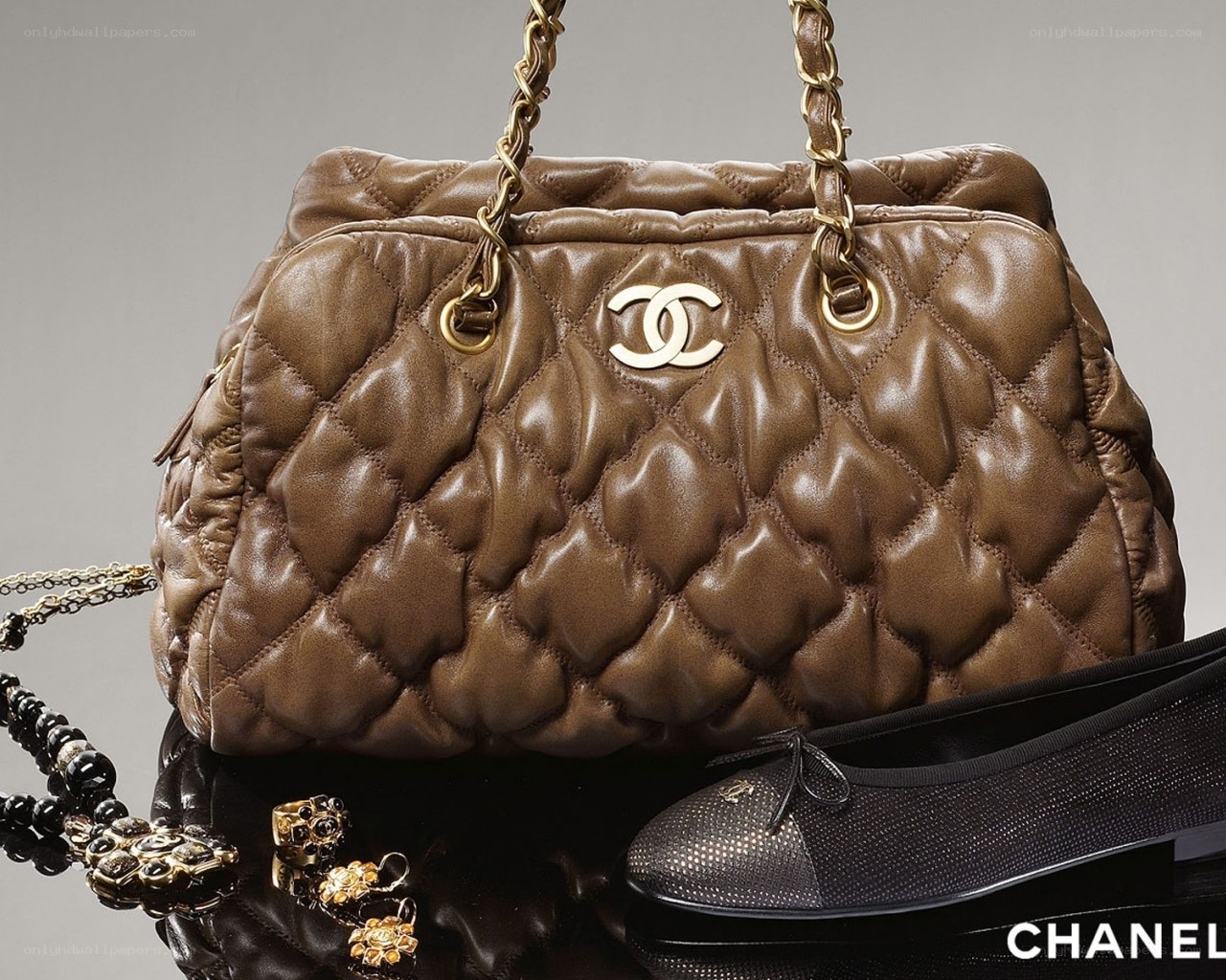 Chanel quilted handbag and accessories