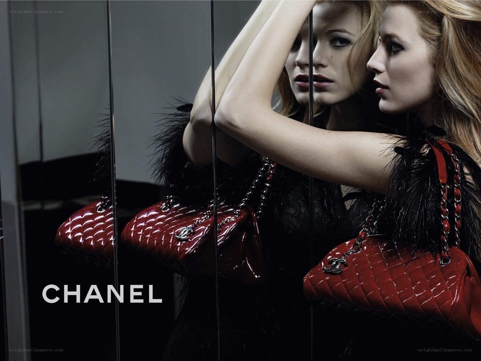 Chanel red handbag ad