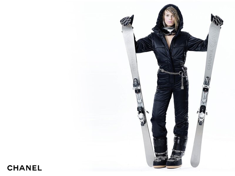 Chanel ski fashion shoot