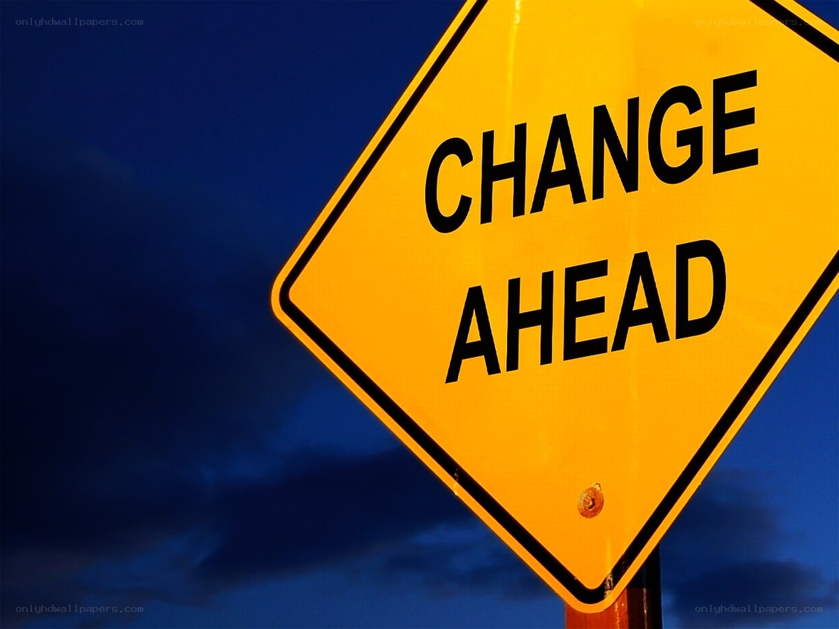 Change Ahead Road Sign