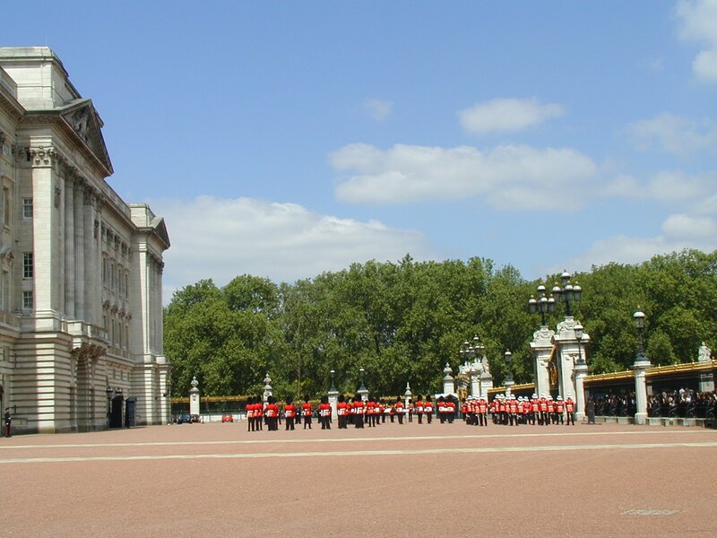 Changing of the guards at Buckingham Palace