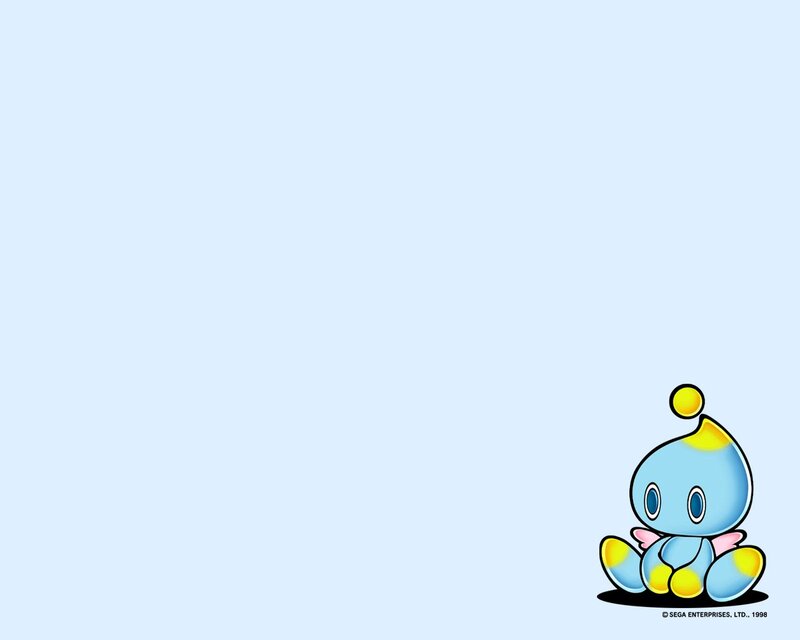 Chao character on blue background