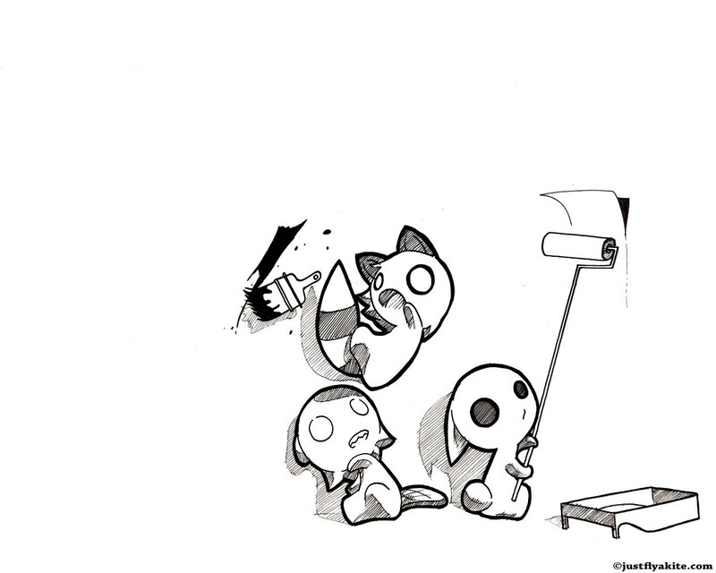 Chao characters painting