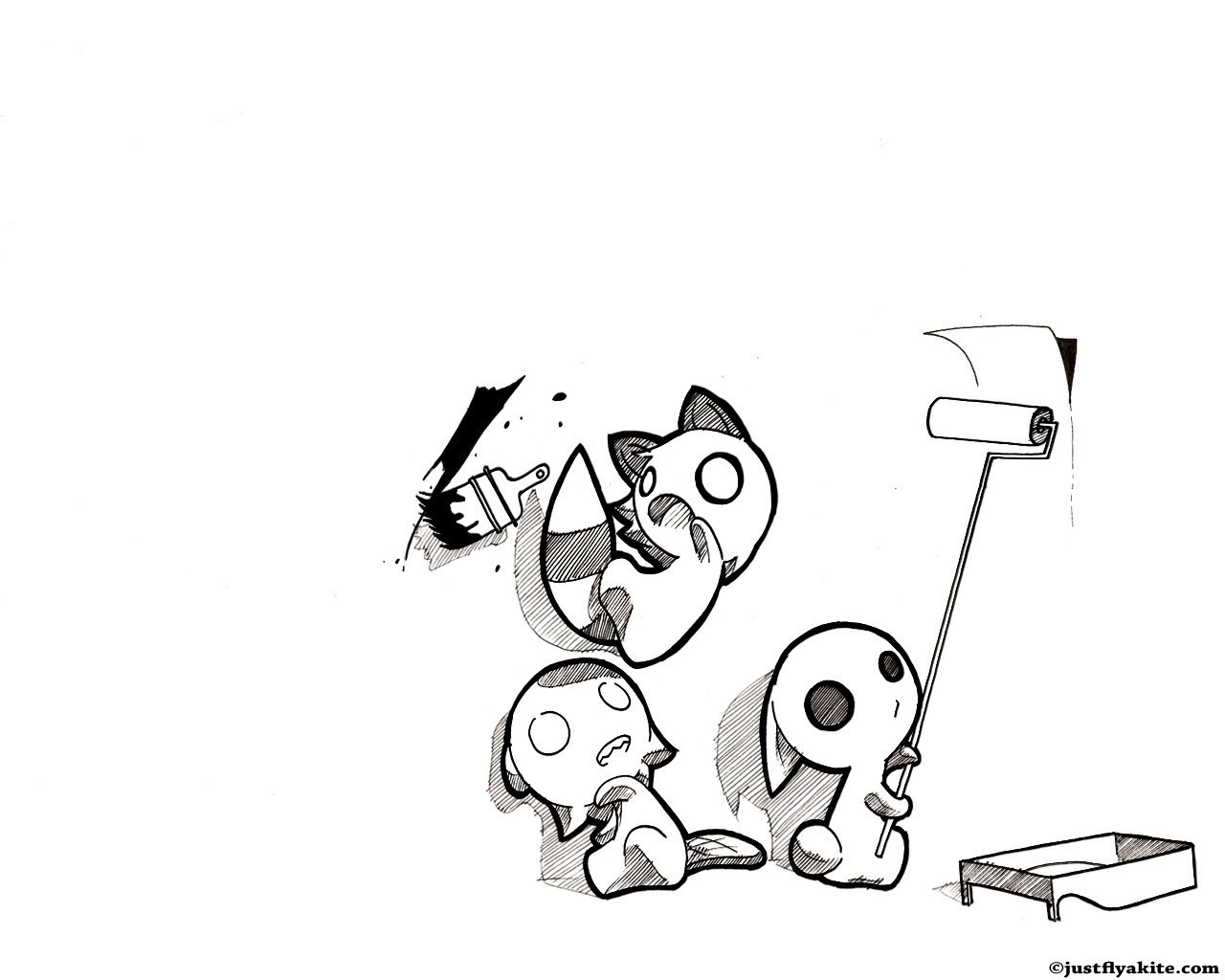 Chao characters painting