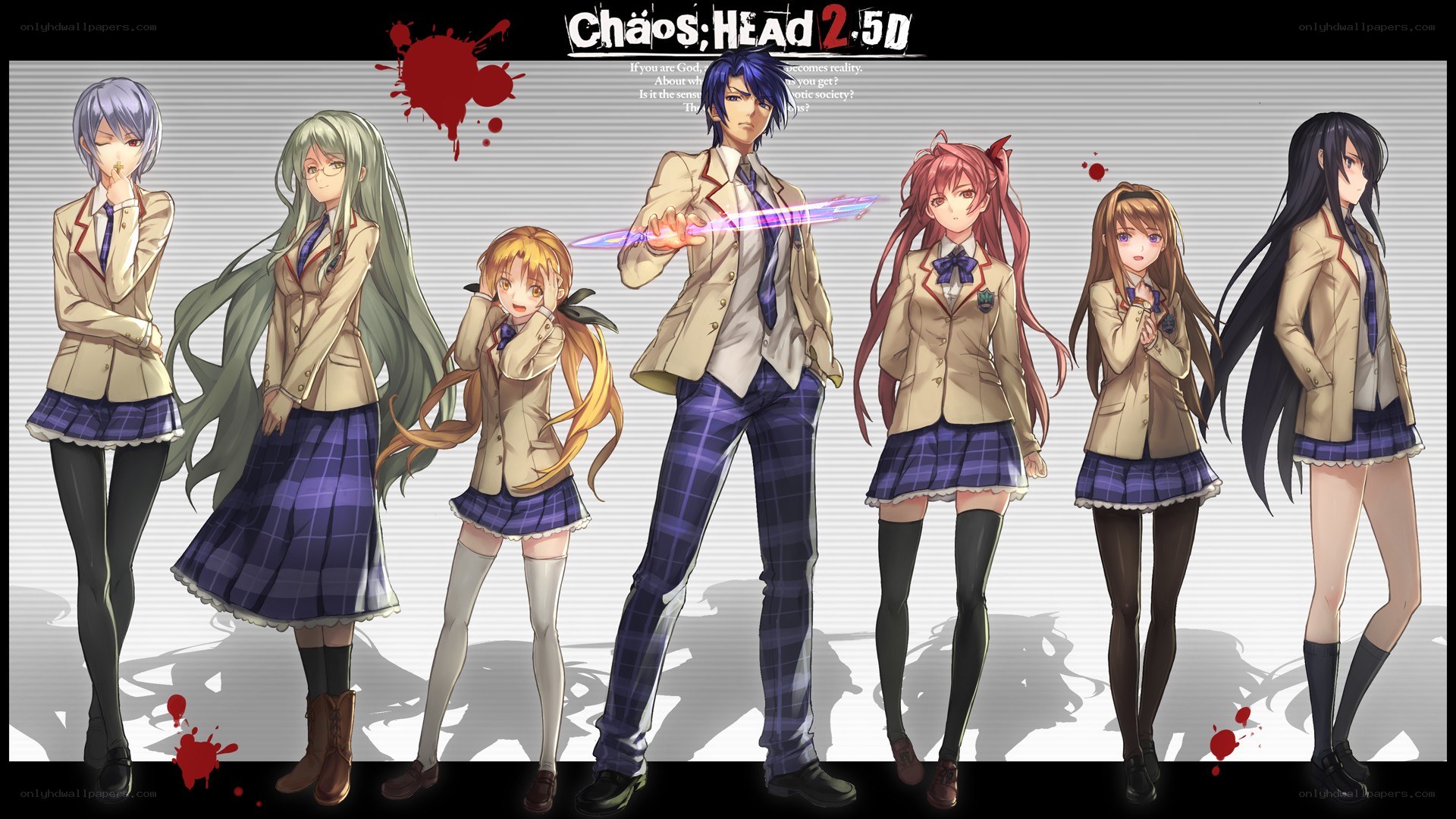 Chaos;Head 2.5D character lineup