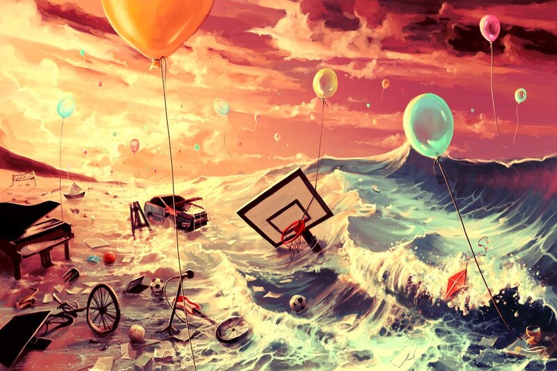 Chaos of floating objects