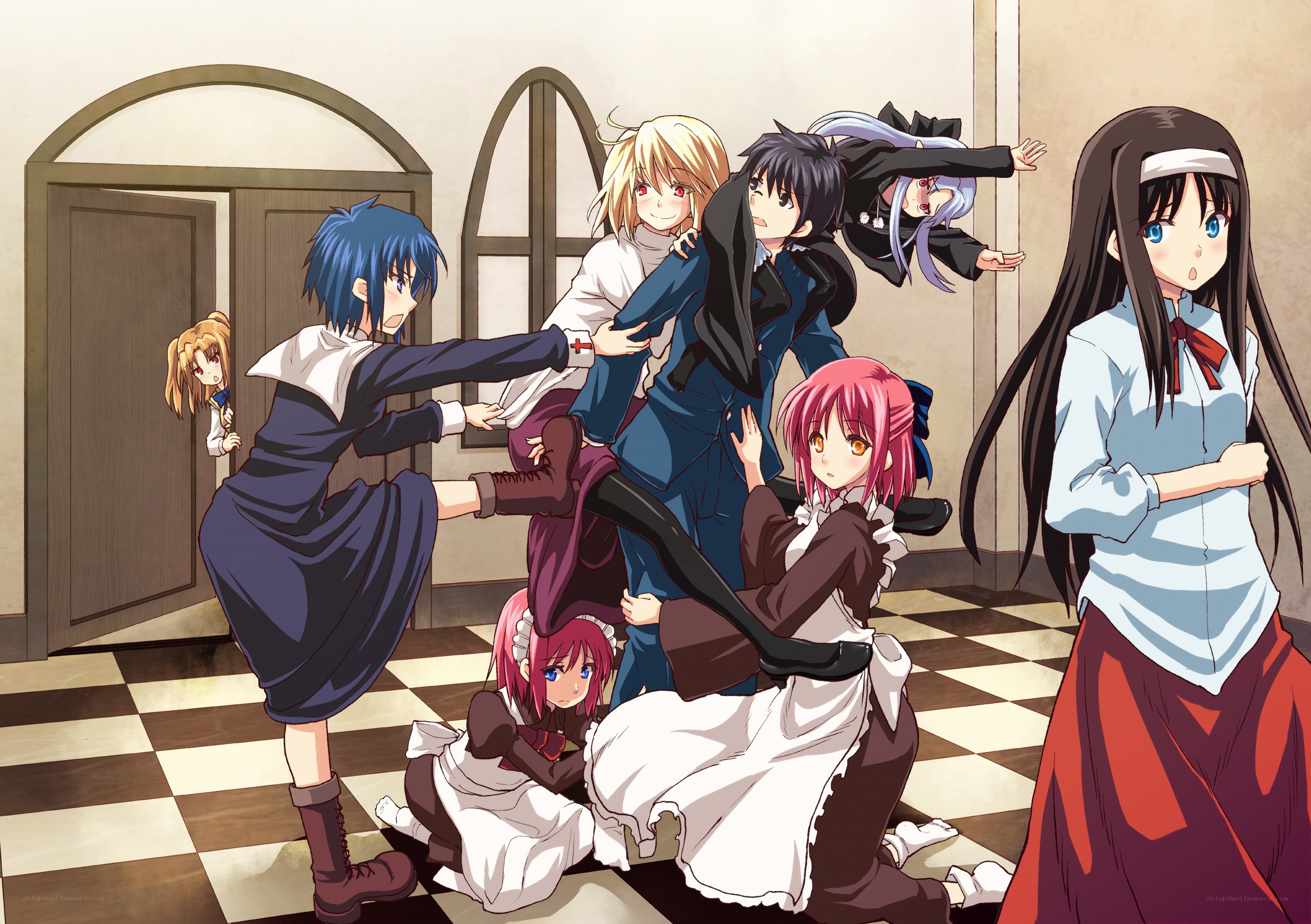 Chaotic anime character scene
