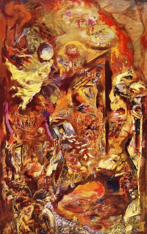 Chaotic Battle Scene — Red