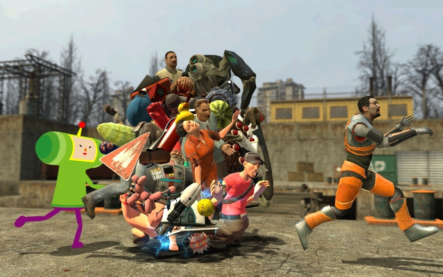 chaotic character pile-up