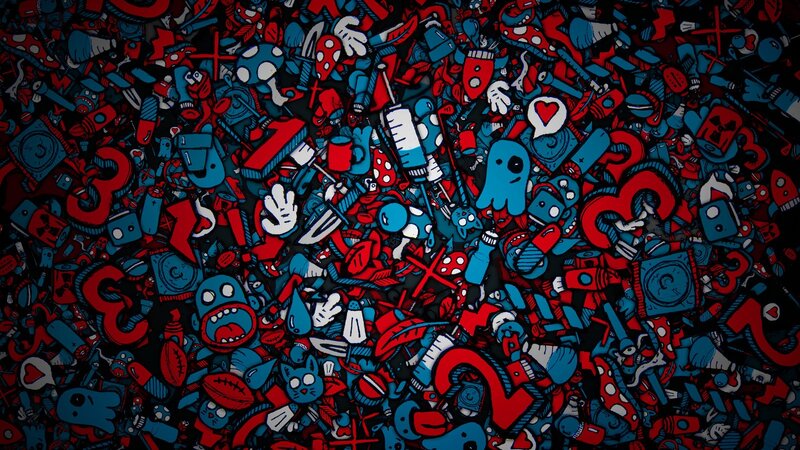 Chaotic Doodle Collage