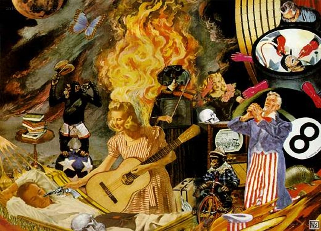 chaotic dream scene