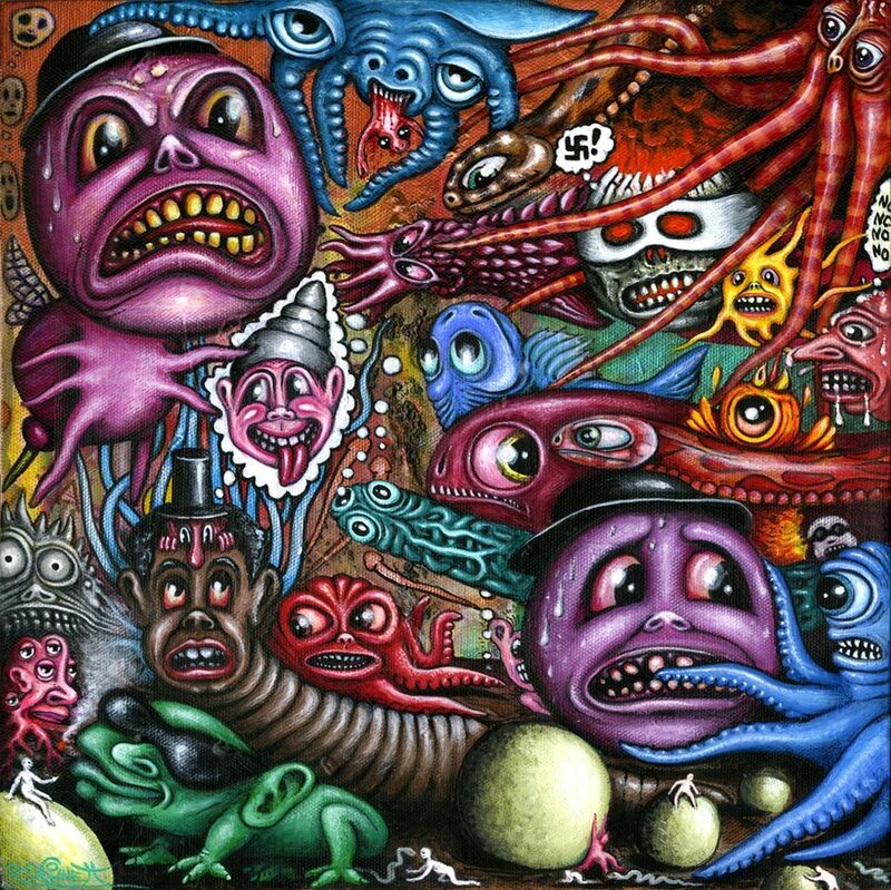 chaotic monster collage art
