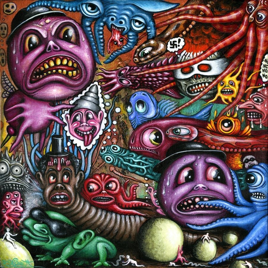 chaotic monster collage art