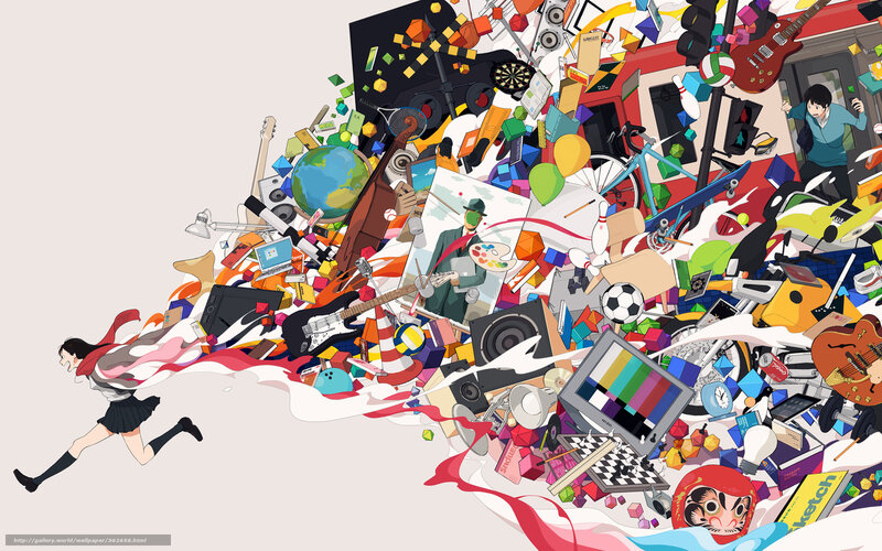 chaotic school life collage