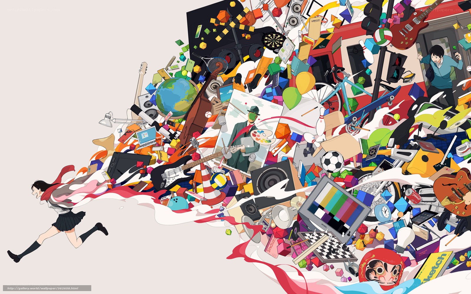chaotic school life collage