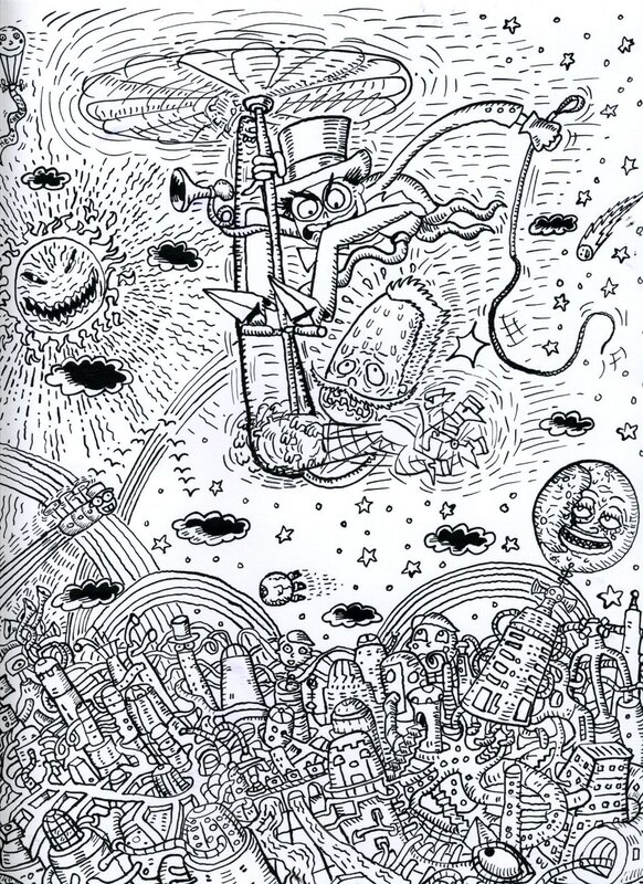 chaotic space adventure coloring page