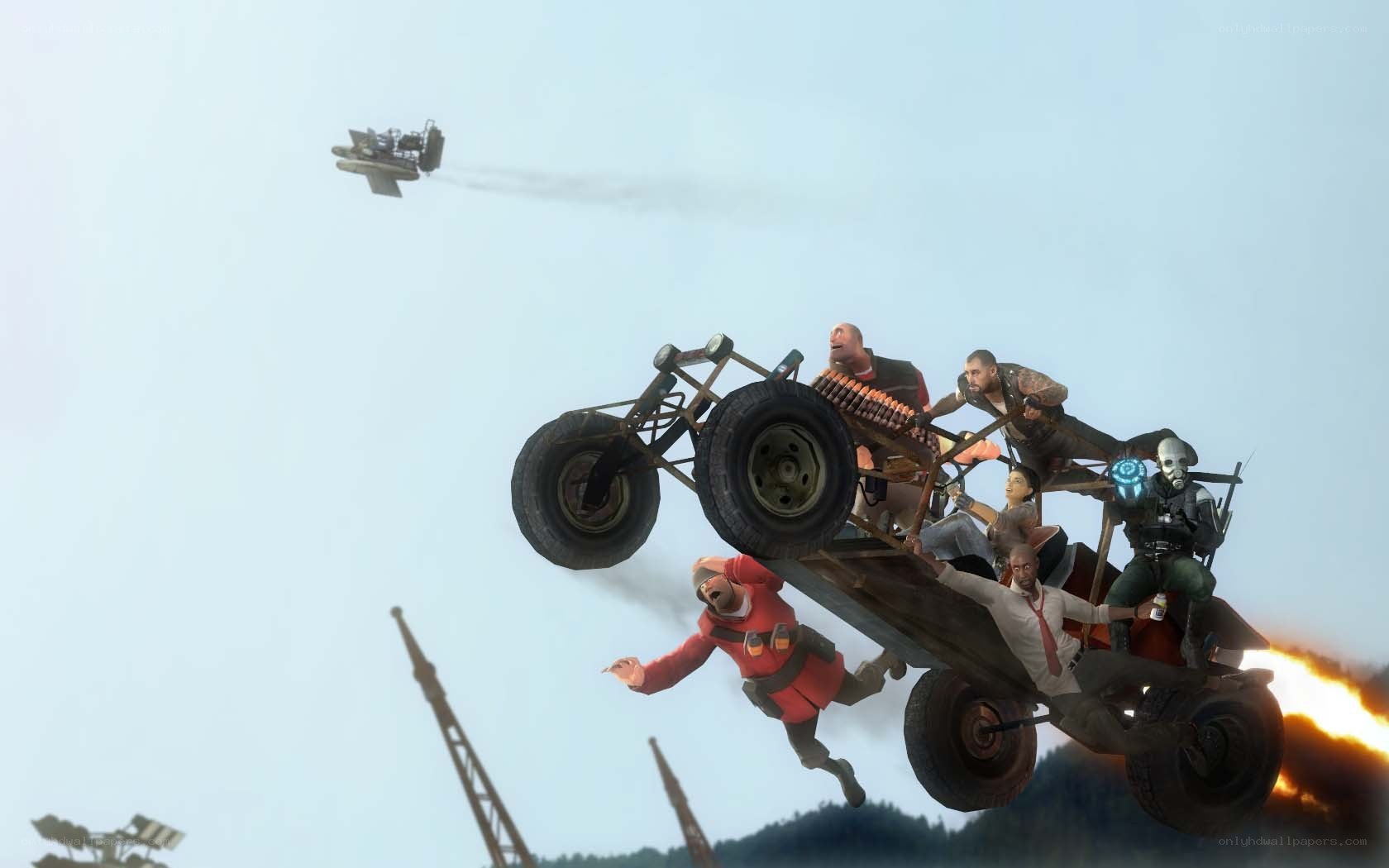 chaotic vehicle crash scene