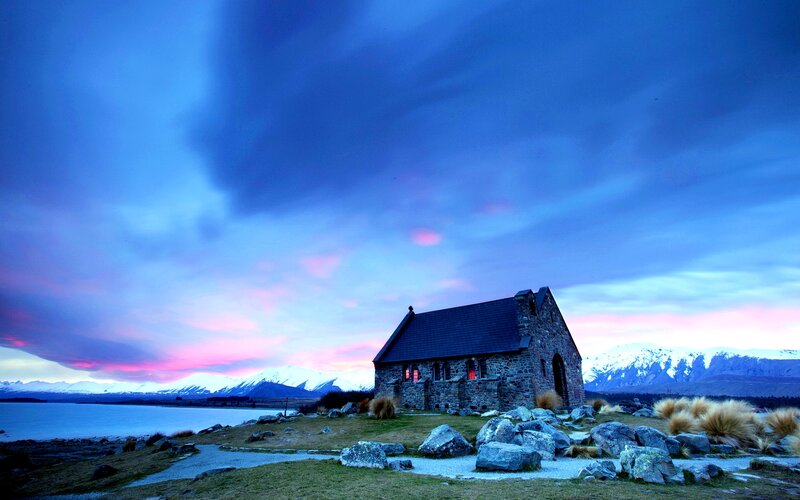 Chapel by Lake