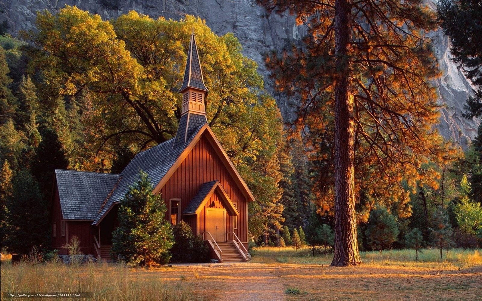 Chapel in a forest valley