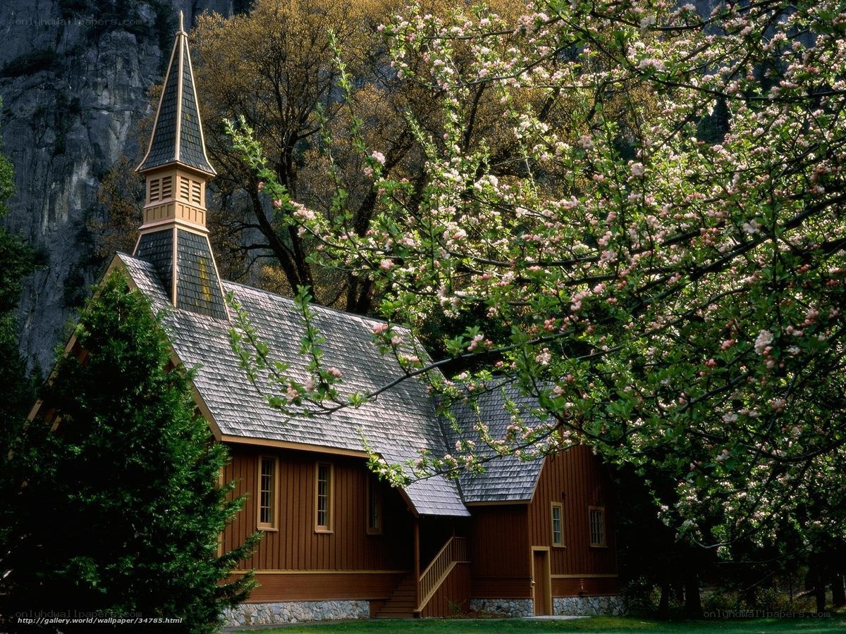 Chapel in a mountain valley