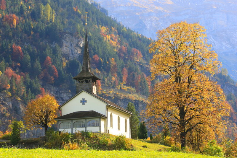Chapel in Autumn Valley