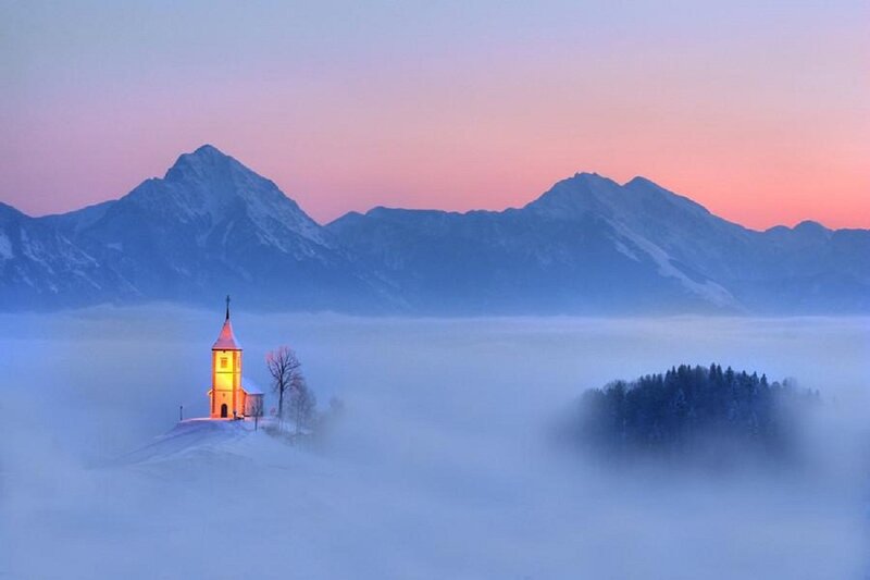 Chapel in Foggy Valley