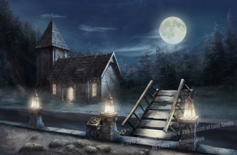Chapel in Moonlit Forest