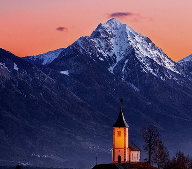 Chapel in Mountain Valley — Orange
