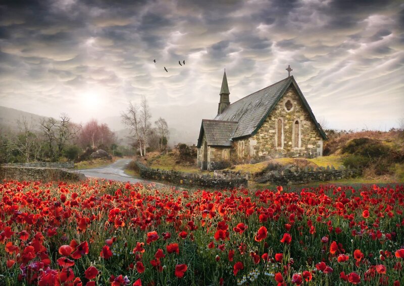 Chapel in Poppy Field