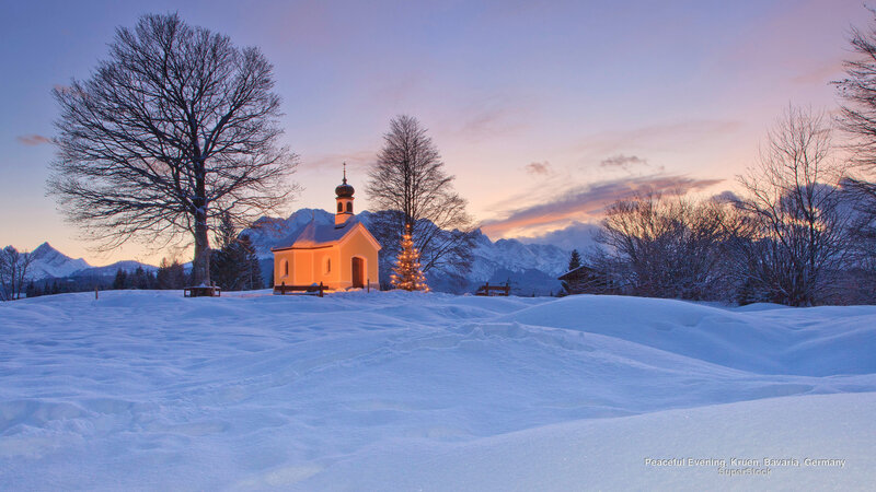 Chapel in Snowy Landscape