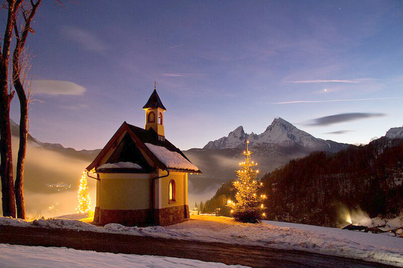 Chapel in Winter Landscape