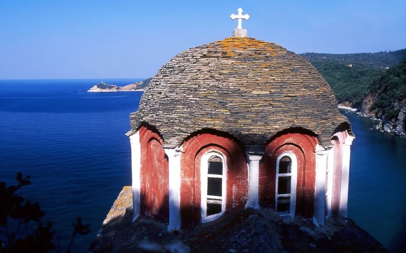 Chapel on a coastal cliff