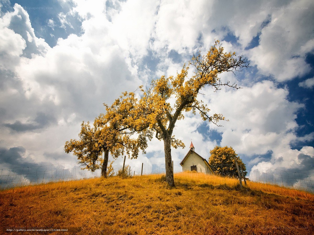 Chapel on a golden hill