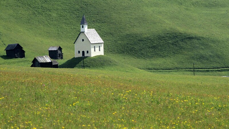 Chapel on a green hill