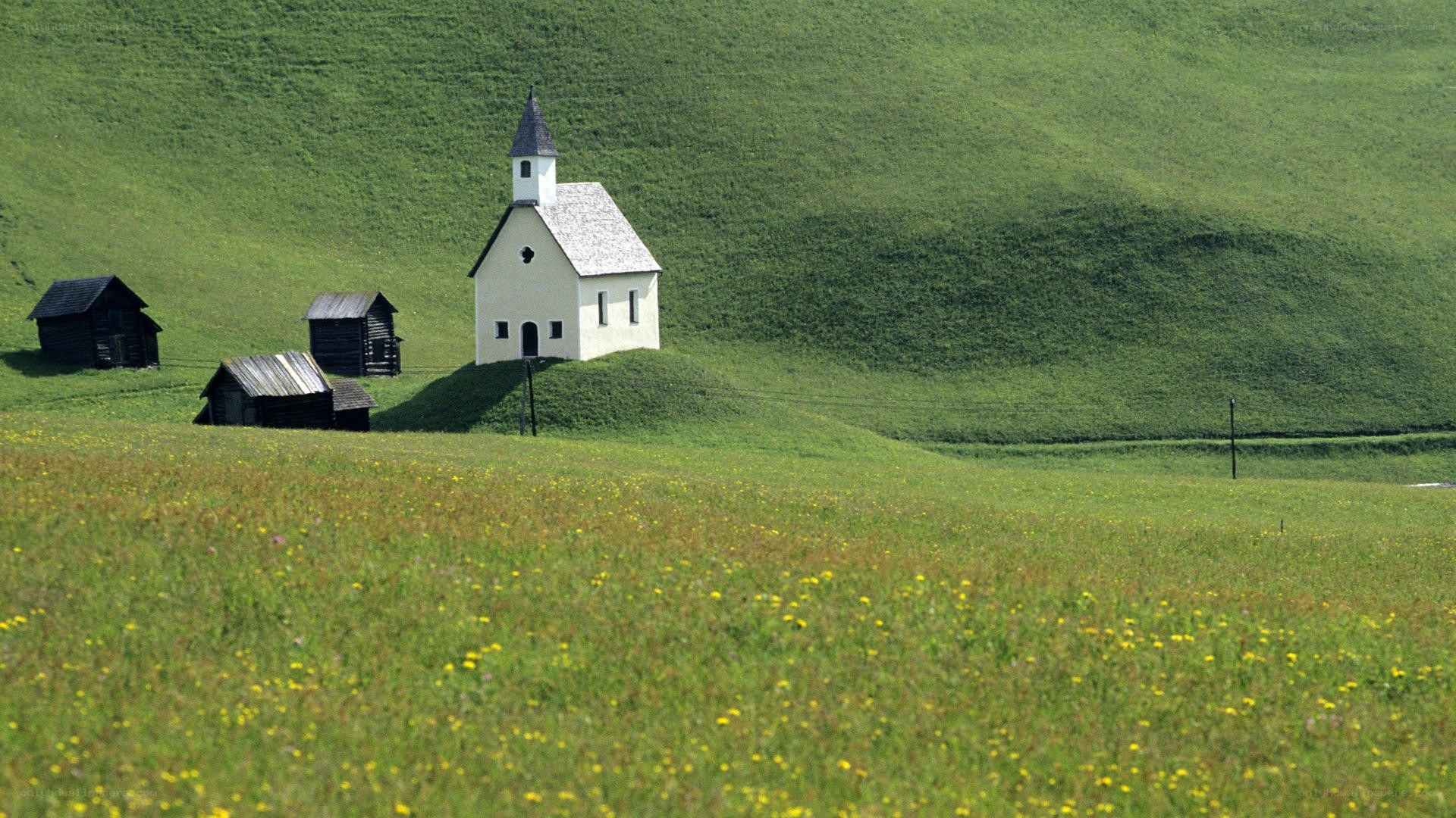 Chapel on a green hill